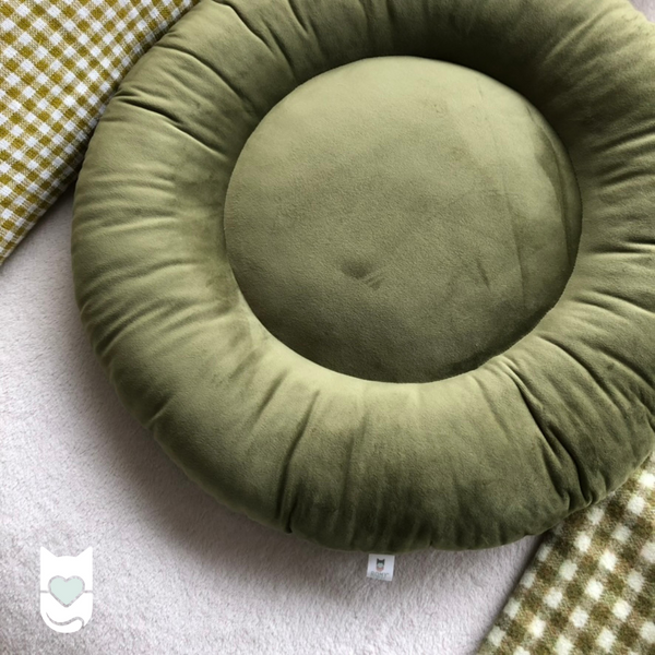 Coussin pour chat RONRON - Vert Olive