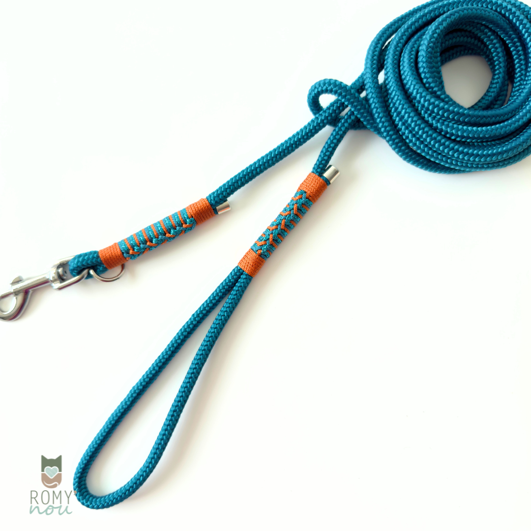 Longe pour Chat ROMY - BLEU CANARD Orange