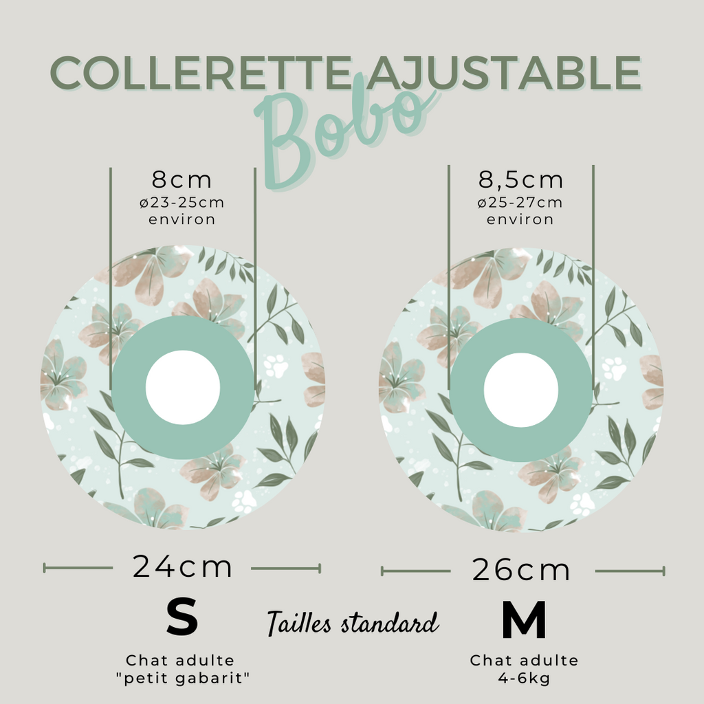 Collerette en tissus Taille M pour grand Chat ou Chien Moyen Réglable Collerette en tissus Taille M pour grand Chat ou Chien Moyen Réglable